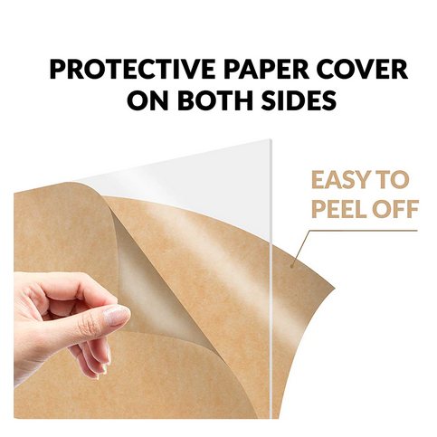 Acrylic Sheet Clear Cast Panel Transparent Plastic Plexi Glass Board for Signs DIY Display Projects Craft